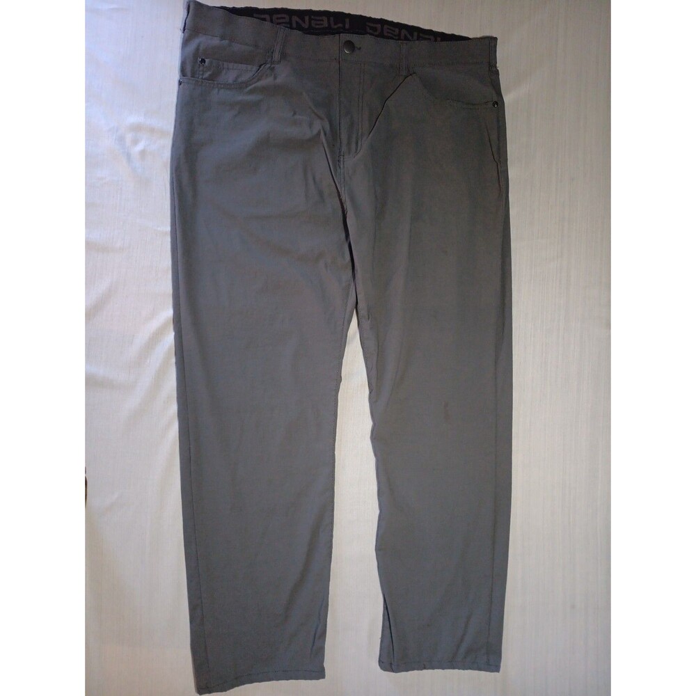 DENALI Mens 40/30 (40X29) Gray Cyclone Travel Pants Stretch  **Stains On 1 Leg**